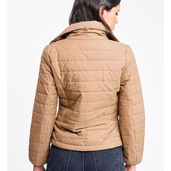 SALE Tan Lightweight Puffer Jacket Coat L XL - Picture 6 of 7